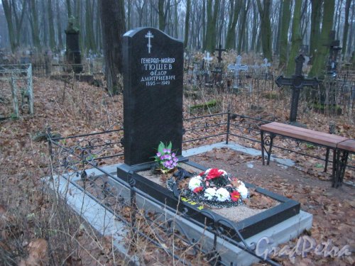 Захоронение Ф.Д. Тюшева на Волковском Лютеранском кладбище. Фото 11 ноября 2014 г.