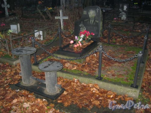 Захоронение Н.В. Черникова на Волковском Лютеранском кладбище. Фото 11 ноября 2014 г.