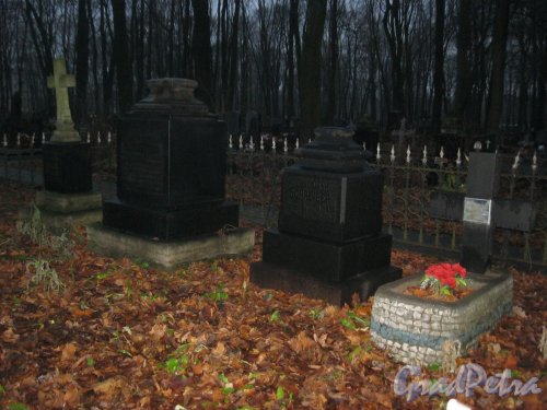 Захоронение семьи Schreiber на Волковском Лютеранском кладбище. Фото 11 ноября 2014 г.