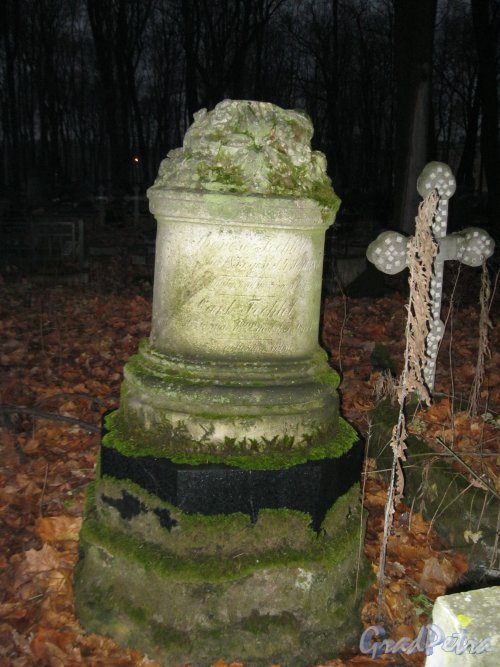 Захоронение  Fecheld на Волковском Лютеранском кладбище. Фото 11 ноября 2014 г.