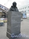 Памятник Руалу Амундсену, ск. К. Паульсен. Адрес: наб. Лейтенанта Шмидта у 23-й линии ВО. Общий вид анфас. фото июнь 2018 г.
