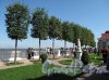 Нижний парк (Петергоф). Дворец Монплезир. Морская балюстрада и залив. Фото август 2011 г.