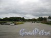 Южно-Приморский парк. Вид от Петергофского шоссе на центральный вход. Фото 16 сентября 2016 г.