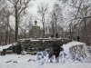 Александровский парк, д. 3Г. Гранитный грот, 1903. Общий вид зимой. фото февраль 2018 г.