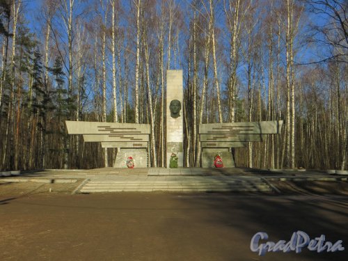 Парк Сосновка. Мемориальный комплекс в память о военном аэродроме «Сосновка». Общий вид. Фото 26 марта 2014 года.