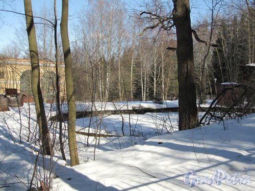Шуваловский парк, д. 1. Бассейн у корпуса лит. И. Фото апрель 2012 г.