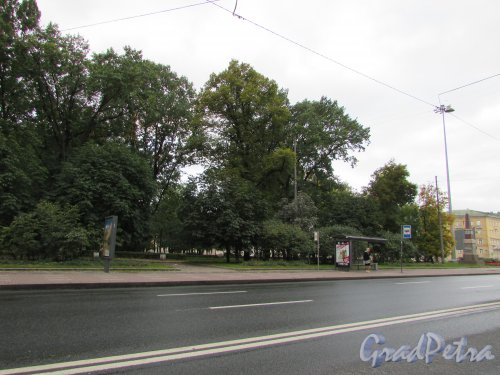 Общий вид сада  Маршала Говорова со стороны Московского проспекта. Фото 20 сентября 216 года.