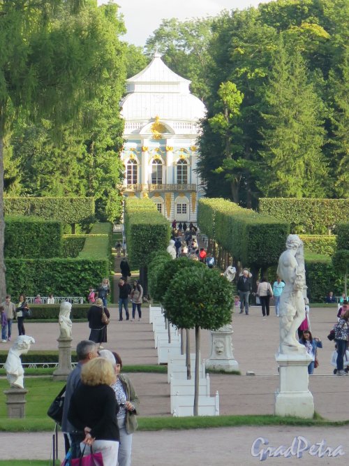 Екатерининский парк (Пушкин). Вид на Павильон Эрмитаж, 1749-1754, арх. Ф.Б. Растрелли. фото сентябрь 2015 г
 