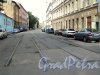 Остатки трамвайных путей в Дегтярном переулке. Вид от улицы Моисеенко в строну поворота. Фото август 2010 г.