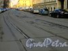 Остатки трамвайных путей в Дегтярном переулке. Вид от улицы Моисеенко в строну поворота. Фото 28 февраля 2014 г.
