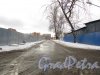 Перспектива Общественного переулка от Перевозной набережной в сторону проспекта Обуховской Обороны. Фото 17 февраля 2016 года.