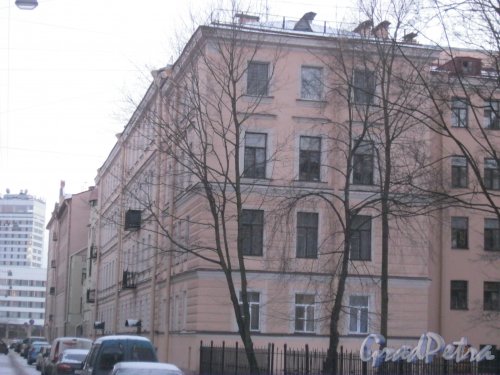 Прядильный переулок, дом 3 (Люблинский пер., дом 1). Вид с ул. Лабутина. Фото 6 января 2015 г.