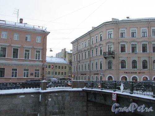 Вид Кокушкина переулка от Кокушкина моста. Фото 15 января 2016 года.