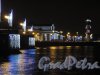 Биржевая площадь и Дворцовый мост в новогоднем оформлении. Фото январь 2012 г.