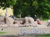 Пионерская пл. Фонтан «Медведь». 1960-е. арх. В.Я. Фогель, ск. Эва Гюльден. Центральная фигура фонтана. Фото июнь 2015 г.