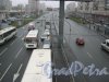Пр. Славы. Фрагмент. Вид с пешеходного надземного моста на пересечении пр. Славы и Будапештской ул. Фото 3 ноября 2014 г.