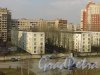 Ленинский проспект, дом 147, корпус 3 (левый) и корпус 4 (правый).  Вид со стороны больницы №26 Московского района. Фото 12 апреля 2015 года.