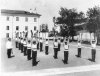 Гимнастические упражнения воспитанников Гатчинского сиротского института императора Николая I на площадке перед зданием института.