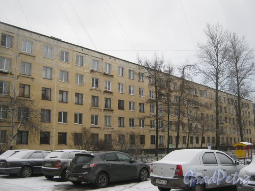 Ленинский пр., дом 119, корпус 2. Фрагмент здания со стороны дома 119, литера А и ул. Зины Портновой. Фото 12 января 2014 г.