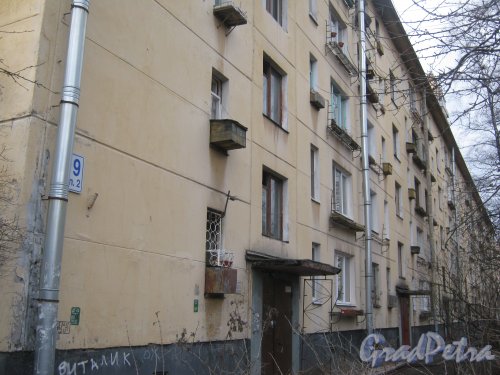 Ленинский пр., дом 119, корпус 2. Вид со стороны парадных. Фото 24 февраля 2014 г.