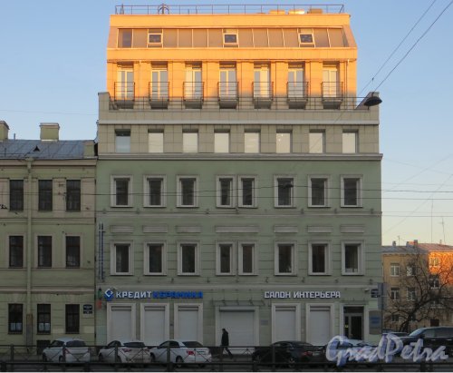 Лиговский проспект, дом 142, лит. А. Фасад здания по Лиговскому проспекту. Фото 10 апреля 2014 года.