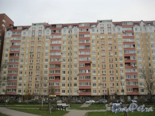 Ленинский пр., дом 79, корпус 3. Фрагмент здания со стороны двора. Фото 31 октября 2014 г.
