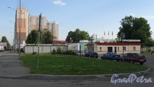 Коломяжский проспект, дом 13. Городской продовольственный оптовый рынок. Фото 12 августа 2015 года.