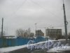 пр. КИМа, дом 19а. Вид на строящийсяжК Docklands от трамвайного кольца на Наличной ул. Фото 28 февраля 2016 г.