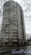 Проспект Пархоменко, дом 19, корпус 1. 17-этажный жилой дом 2006 года постройки. 1 парадная, 79 квартир. В здании расположена "Санкт-Петербургская Монтессори-школа Михайловой", 986-88-61, 642-44-75. Фото 28 апреля 2016 года.