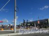 проспект Энгельса, дом 154. Скульптурная группа и свето-музыкальный фонтан «Времена года» перед торговым комплексом «Гранд Каньон». Фото 31 августа 2016 года.