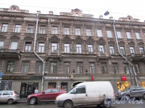 Владимирский проспект, дом 7, литера А. Общий вид фасада здания. Фото 2 декабря 2015 года.
