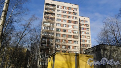 Проспект Пархоменко, дом 33. 12-этажный жилой дом серии ш-5833/14 1967 года постройки. 2 парадные, 84 квартиры. Фото 13 марта 2016 года.