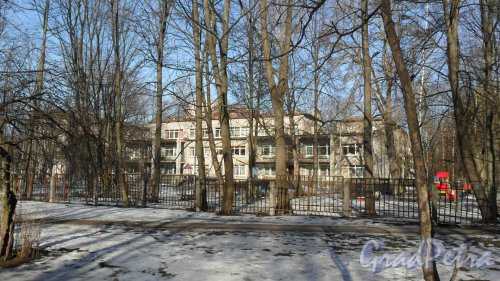Проспект Энгельса, дом 65, корпус 2. Детский сад №100 комбинированного вида Выборгского района Санкт-Петербурга. Фото 13 марта 2016 года.