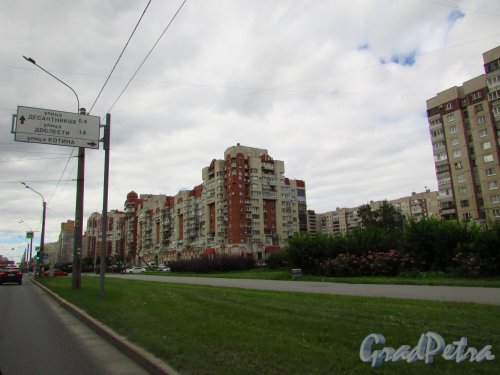 Ленинский проспект, дом 90. Общий вид жилого дома. Фото 9 июля 2016 года.