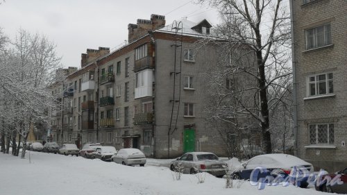 Красное Село, проспект Ленина, дом 61, корпус 3. 4-этажный жилой дом серии 1-528кп 1966 года постройки. 3 парадные, 44 квартиры. Фото 21 февраля 2017 года.