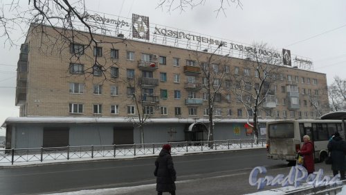 Красное Село, проспект Ленина, дом 90. 5-этажный жилой дом серии 1-528кп 1975 года постройки. 4 парадные, 56 квартир. Фото 21 февраля 2017 года.