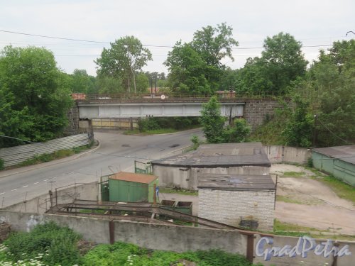  1-й Муринский пр. Железнодорожный мост Выборгского направления. фото июнь 2015 г.