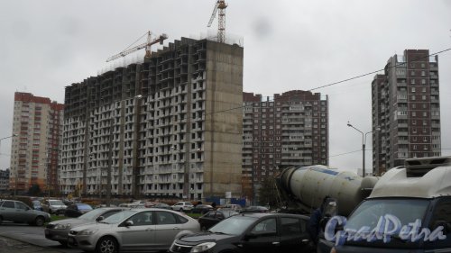 Новоколомяжский проспект, участок №1. Строительство многоквартирного жилого дома. Готовность строительства на 30 октября 2017 года.