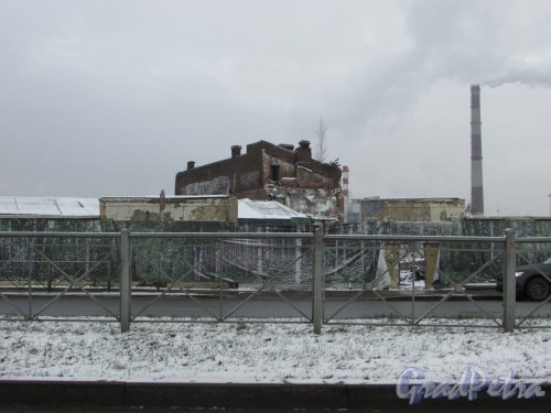 Лиговский проспект, дом 271. Общий вид участка после сноса сооружений на участке. Фото 6 декабря 2017 года.