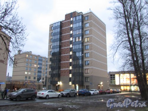 Лиговский проспект, дом 206, строение 1. Общий вид жилого дома. Фото 10 февраля 2020 года.
