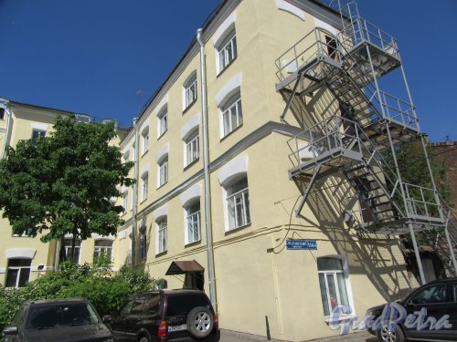Лиговский проспект, дом 114, литера А. Дворовый фасад. фото май 2018 г. 