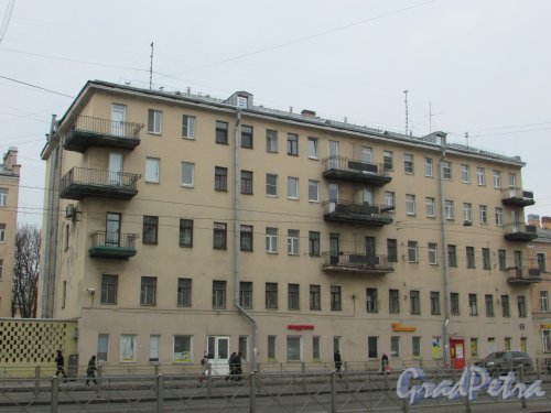 Лиговский проспект, дом 203-207, литера А. Фасад жилого дома. Фото 3 марта 2020 г.