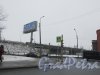 Вид автомобильного моста над ж/д путями у платформы «Лигово» в створе проспекта Маршала Жукова («Лиговский путепровод»). Фото 4 февраля 2017 г.
