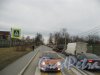 пос. Стрельна, Красносельское шоссе. Вид из окна 36 трамвая в сторону Санкт-Петербургского шоссе. Фото 9 апреля 2015 г.