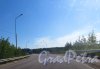 Подъезд к мосту через реку Вуоксу в створе трассы 41К-185 (Комсомольское - Приозерск) у поселка Перевозное. Фото 4 июля 2015 года.