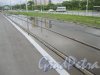 Петергофское шоссе в районе дома 3. Замена трамвайных рельсов. Фото 8 июля 2016 г.