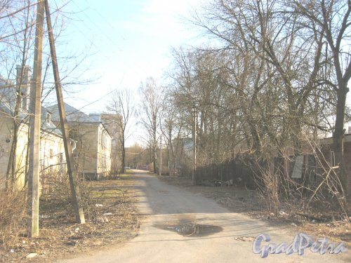 Г. Красное Село, Гатчинское шоссе, дом 7. Проезд вдоль домов. Фото 8 апреля 2014 г.