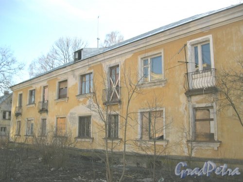Г. Красное Село, Гатчинское шоссе, дом 7Б. Фрагмент фасада. Фото 8 апреля 2014 г.