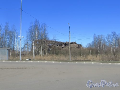 поселок Сапёрный, Петрозаводское шоссе, дом 47. Общий вид разрушенного дома. Фото 15 марта 2015 года.