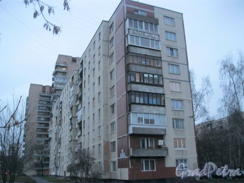 Петргофское шоссе, дом 3, корпус 4. Фрагмент здания. Фото 4 декабря 2015 г.